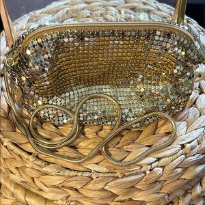 Vintage La Regale Gold Mesh Bag